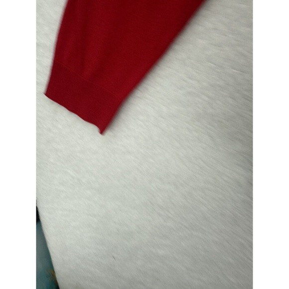 Alfani Mens V Neck Pullover Sweater, Cherry Candy Red, Size Large - Picture 8 of 10